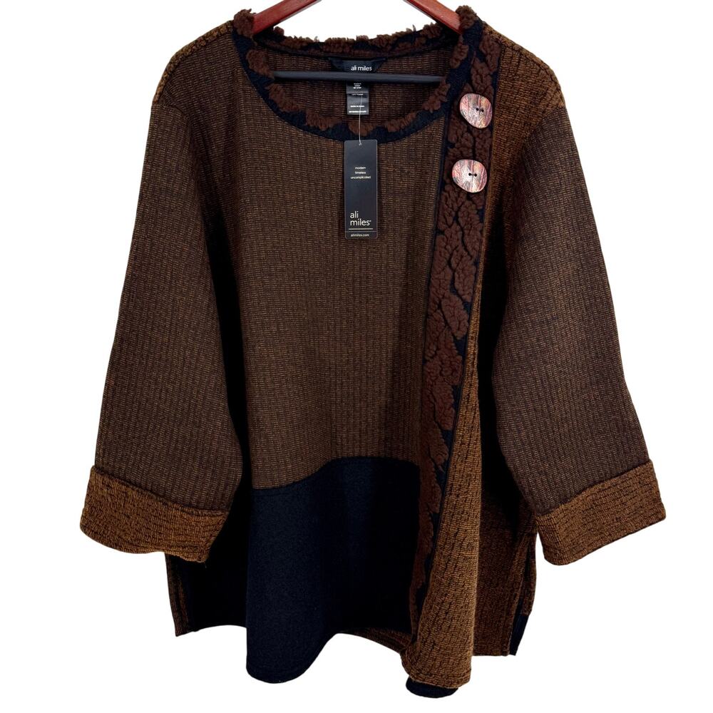 NWT Ali Miles Wearable Art Chunky Sweater - Women's 3x Plus Size